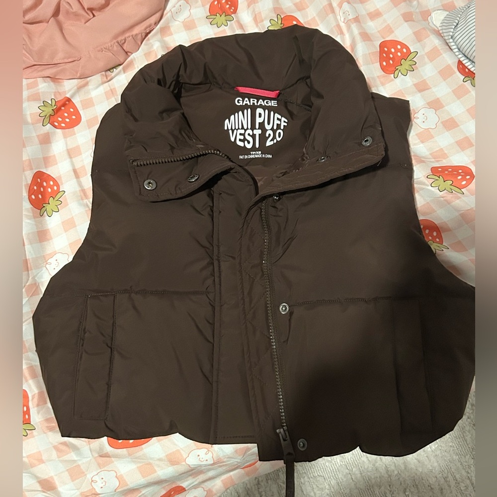 Garage Mini Puff Vest - Dark Brown